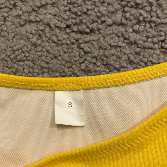 SHEIN Black and Yellow String Bikini Swimsuit Bathing Suit Y2K sz Small set of 2 - Picture 5 of 5